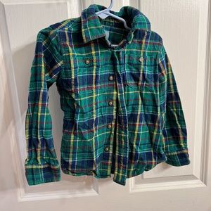 Boys green flannel